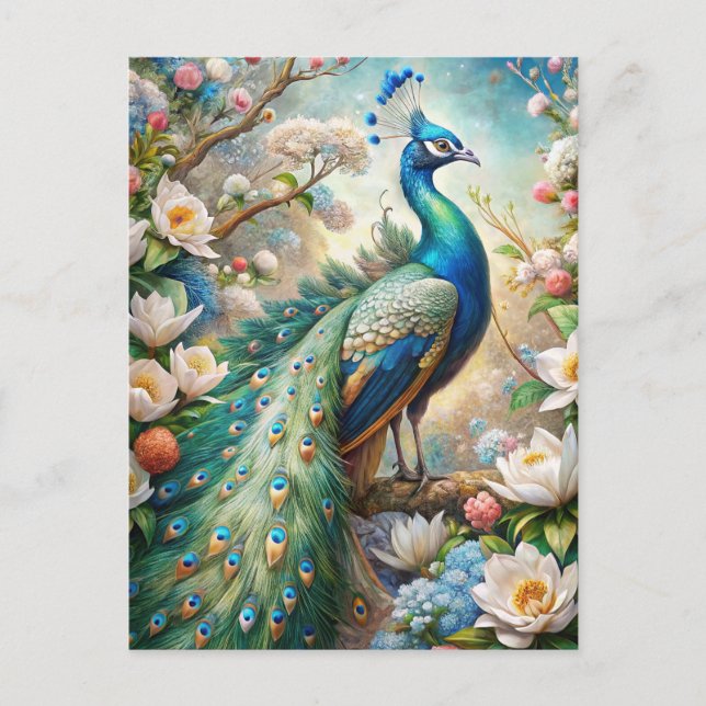 A Peacock Postcard (Front)