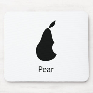 A pear with a bite! mouse pad