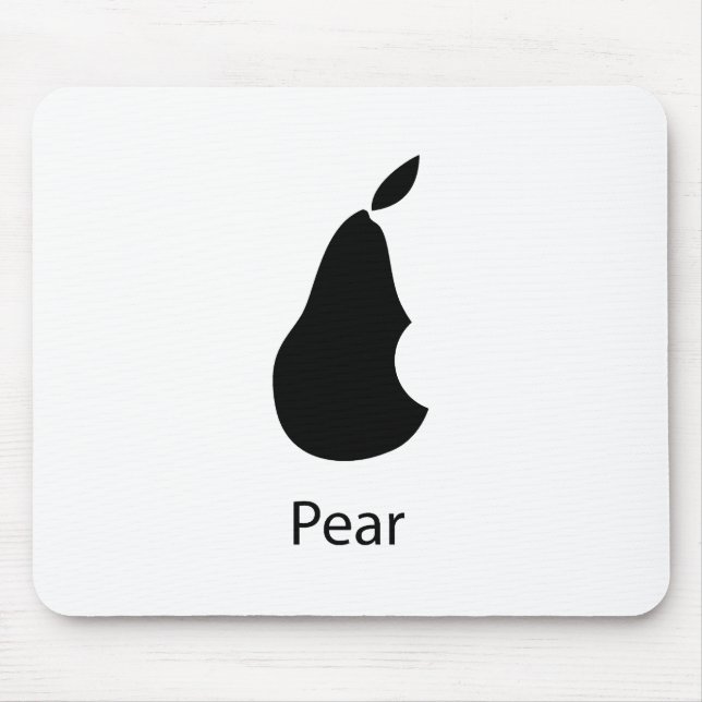 A pear with a bite! mouse pad (Front)