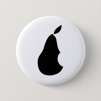 A Pear With A Bite! Pinback Button by spreadmaster at Zazzle