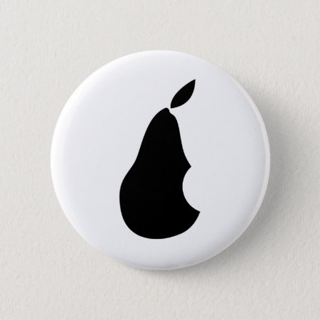 A Pear With A Bite! Pinback Button