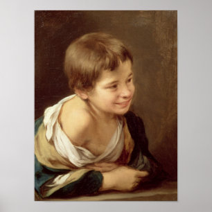 A Peasant Boy Leaning on a Sill, 1670-80 Poster