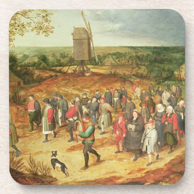 A Peasant Wedding Beverage Coaster (Front)