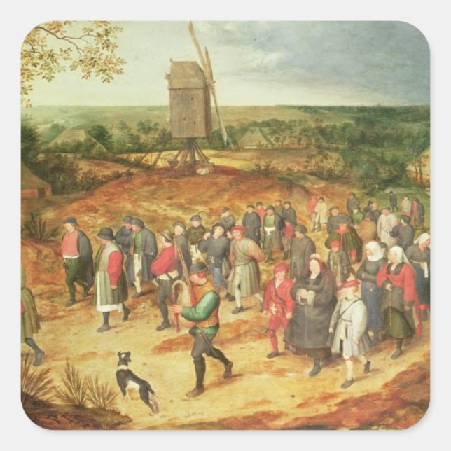 A Peasant Wedding Square Sticker (Front)