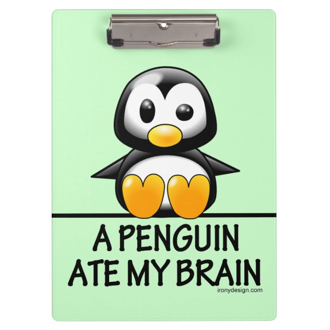 A Penguin Ate My Brain Clipboard (Front)