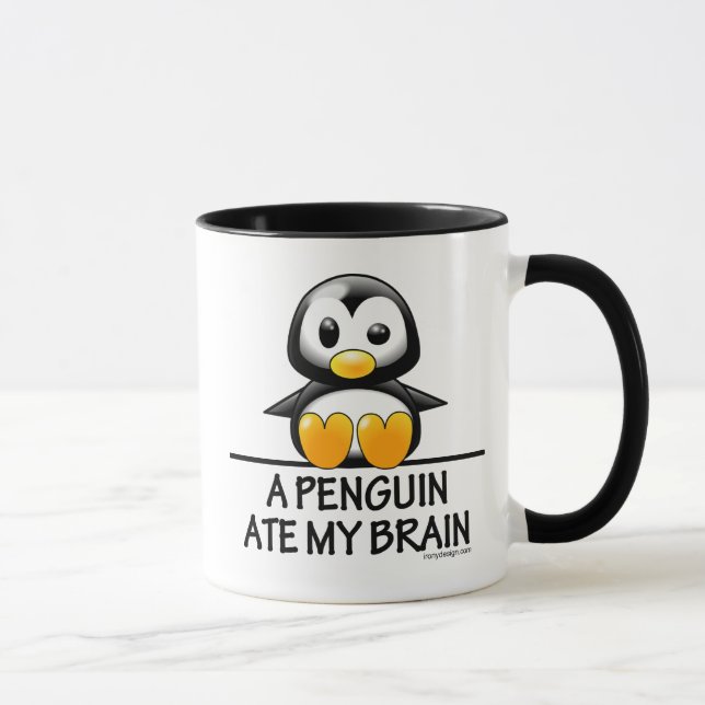 A Penguin Ate My Brain Mug (Right)