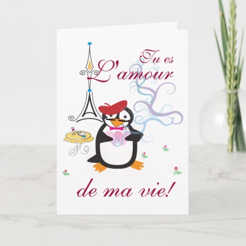 A Penguin In Paris Card