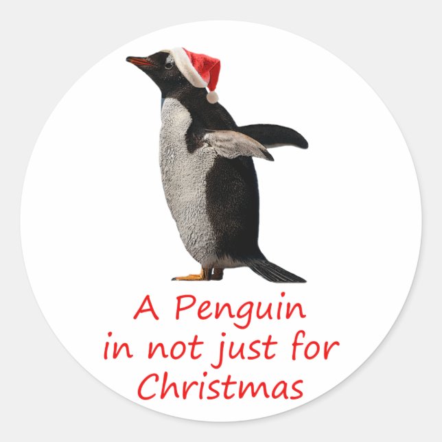 A Penguin is not just for Christmas Sticker (Front)