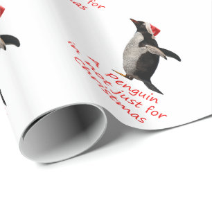 A Penguin is not just for Christmas Wrapping Paper