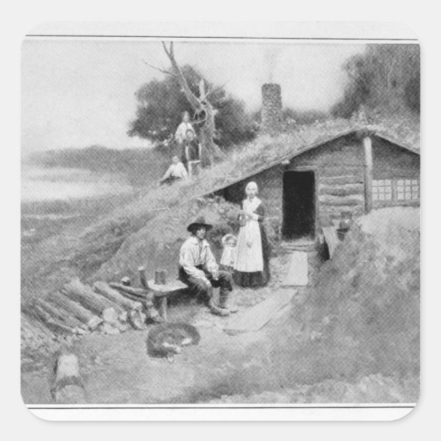 A Pennsylvania Cave-Dwelling Square Sticker (Front)