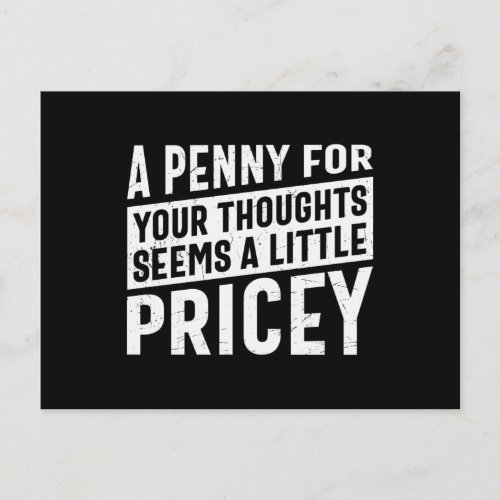 A Penny For Your Thoughts Postcard