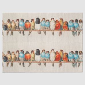 A Perch of Birds, 1880 by Hector Giacomelli Tissue Paper