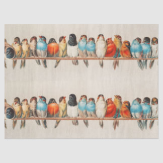 A Perch of Birds, 1880 by Hector Giacomelli Tissue Paper