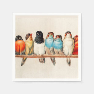 A Perch of Birds by Hector Giacomelli Napkins