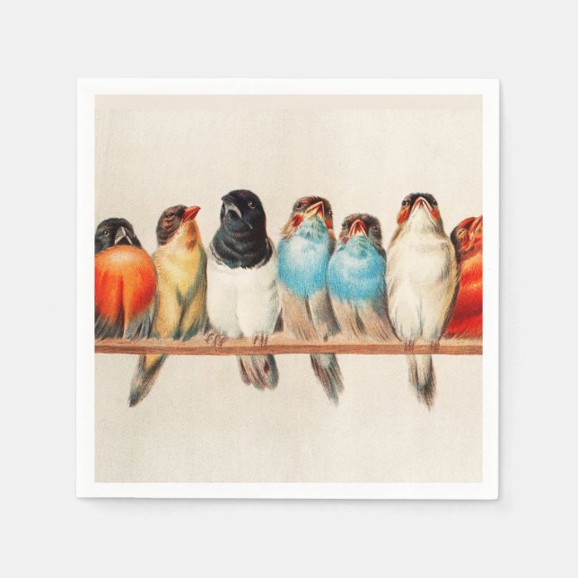 A Perch of Birds by Hector Giacomelli  Napkins (Front)