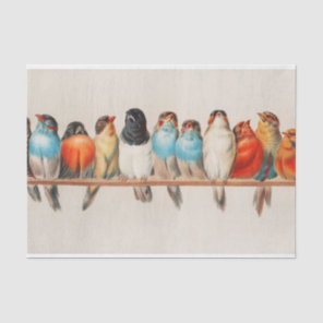 A Perch of Birds by Hector Giacomelli Tissue Paper