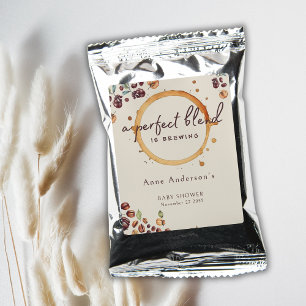A Perfect Blend Is Brewing Coffee Baby Shower Coffee Drink Mix