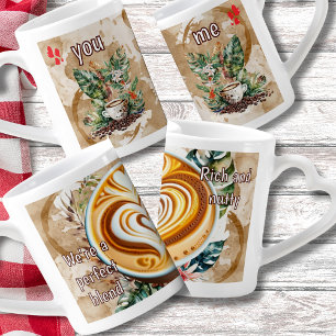 A Perfect Blend Modern Custom  Coffee Mug Set