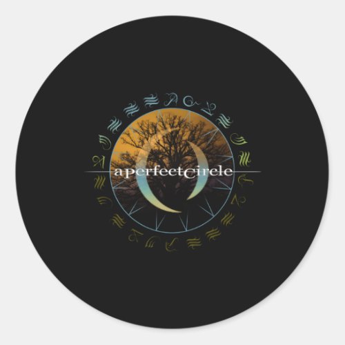 A Perfect Circle  Woodland Classic Round Sticker