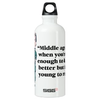 A perfect description of middle age aluminum water bottle
