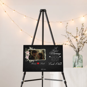A Perfect Marriage Custom Photo Wedding  Foam Board