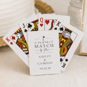 A Perfect Match by Par Wedding Favor Poker Cards