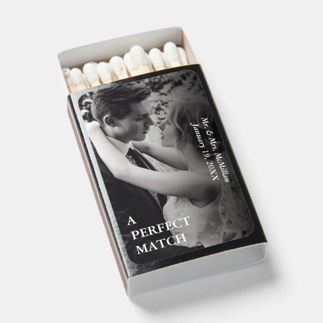 A Perfect Match Custom Wedding Photo (Front Open)