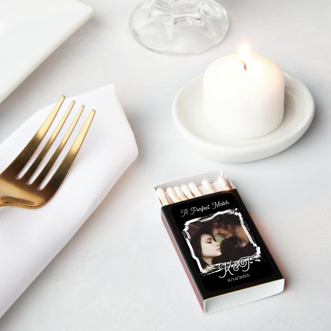 A Perfect Match | Photo Template Wedding Favor (Insitu)