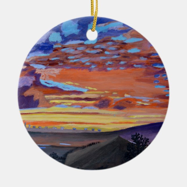 A perfect moment in time ceramic ornament (Front)