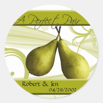 A Perfect Pair Bride And Groom Sticker by NotionsbyNique at Zazzle