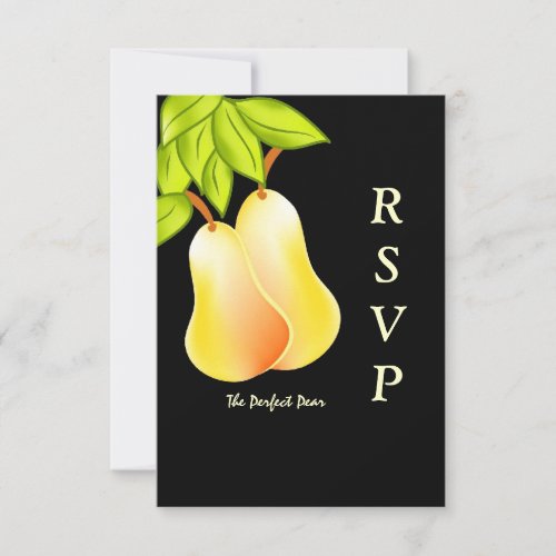 A "Perfect Pair" Fall Wedding RSVP Card