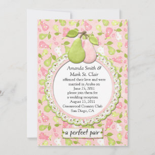 A Perfect Pair Post Wedding Invitation