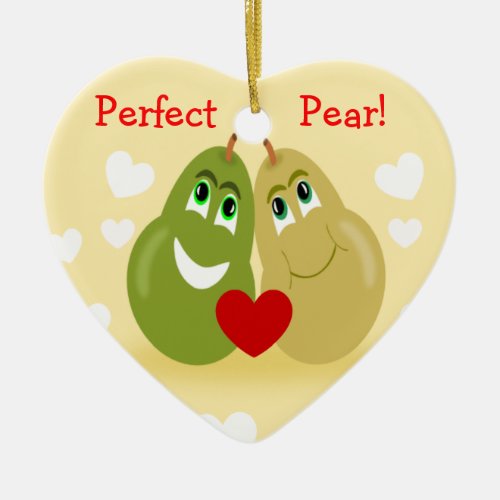 A Perfect Pear Couples Personalized Ornament