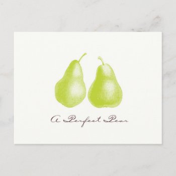A Perfect Pear Postcard by ericar70 at Zazzle