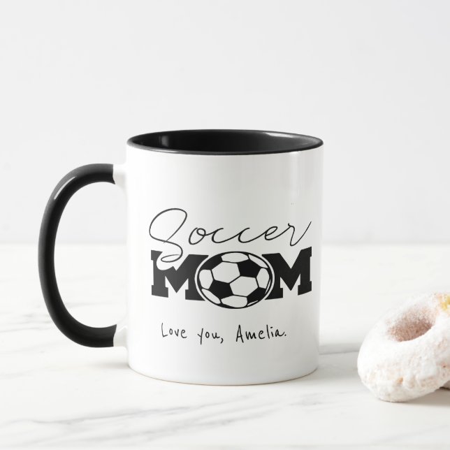 A Perfect Personalized for Every Proud Soccer Mom Mug (With Donut)