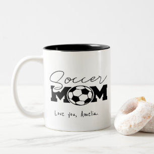 A Perfect Personalized for Every Proud Soccer Mom Two-Tone Coffee Mug