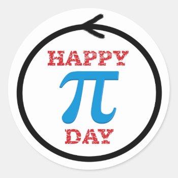 A Perfect Pi Day Circle Classic Round Sticker by PiDay2015 at Zazzle