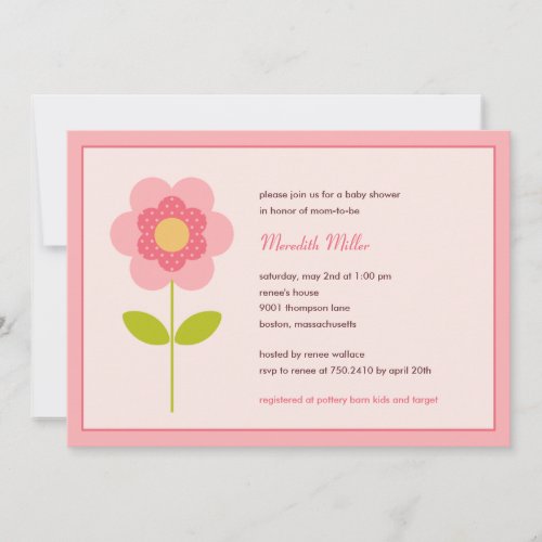 A Perfect Stem Baby Shower Invitation