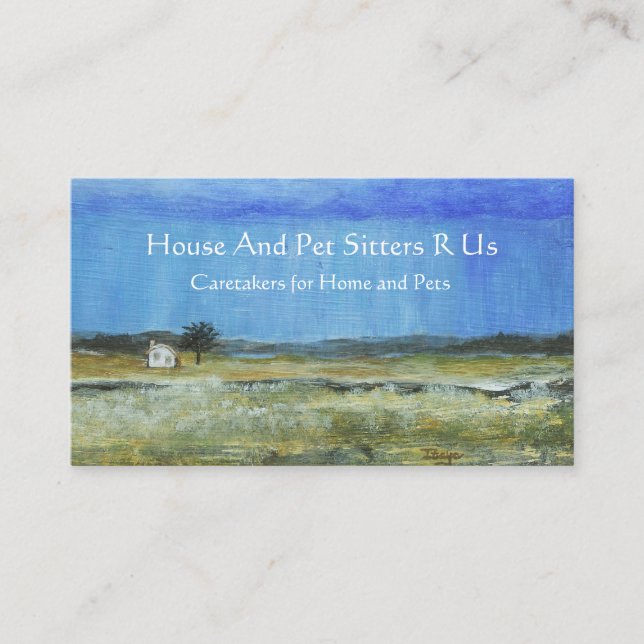 A Perfect Storm, Abstract Art Landscape Painting Business Card (Front)