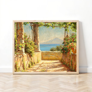 A pergola on Capri, Emil Wennerwald Poster
