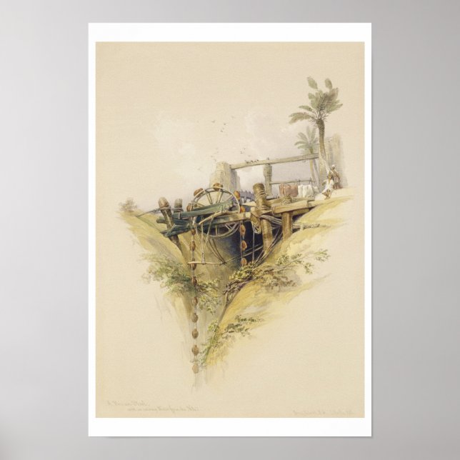 A Persian Water Wheel, used in raising water from Poster (Front)