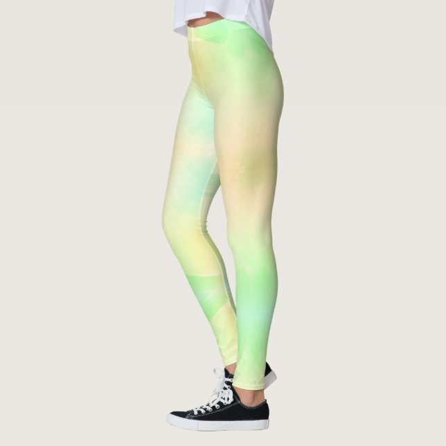 A person is wearing leggings with a soft gradient  (Left)