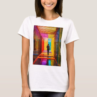 A person stands in the middle of a vast labyrinth T-Shirt