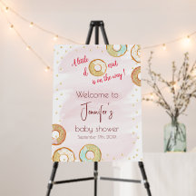 A personalized baby shower welcome Foam Boards