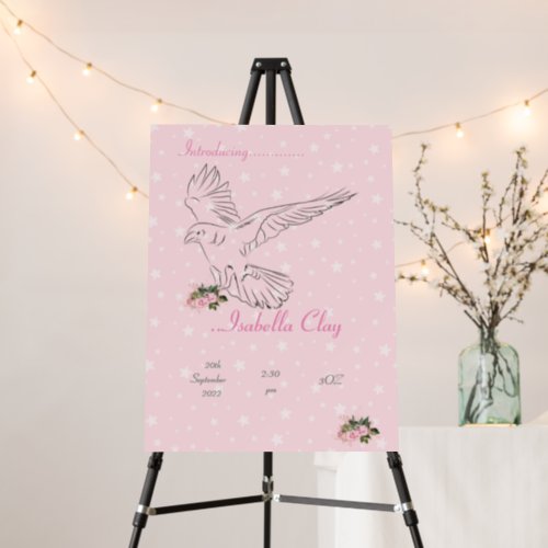 A PERSONALIZED BIRTH ANNOUNCEMENT FOAM BOARD