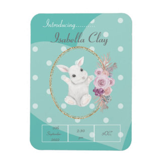 A PERSONALIZED BIRTH ANNOUNCEMENT PHOTO MAGNET
