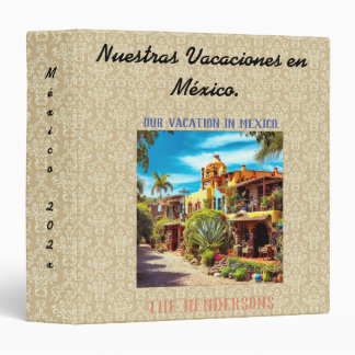A Personalized "Our Vacation in Mexico" Journal 3 Ring Binder