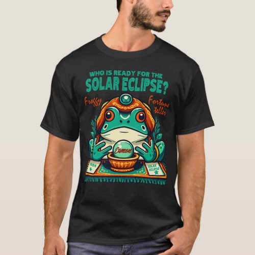 A personalized solar eclipse design_ frog lovers T_Shirt