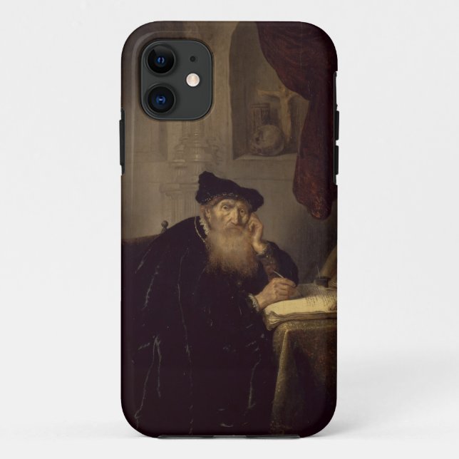 A Philosopher, 1635 (oil on panel) Case-Mate iPhone Case (Back)