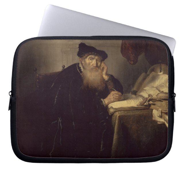 A Philosopher, 1635 (oil on panel) Laptop Sleeve (Front)